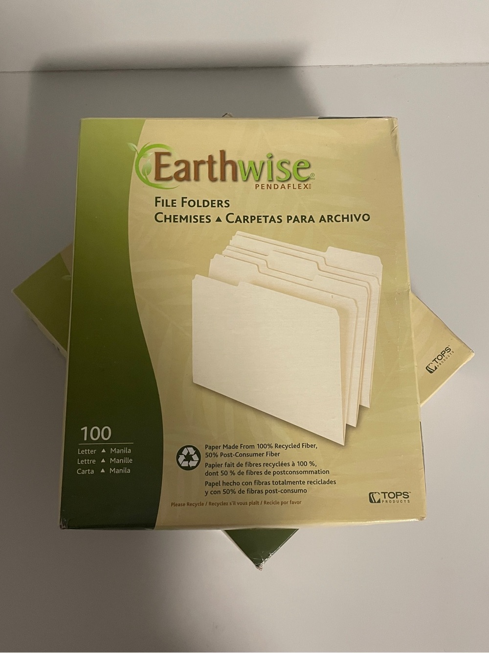📁 Pendaflex Manila File Folders, Letter Size, 2 Boxes of 100, 3 Top Tabs 📁
